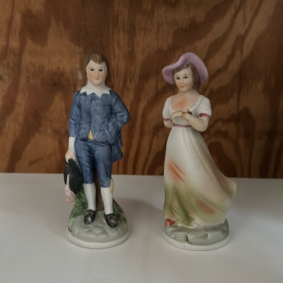 Accents Porcelain Blue Boy And Pink Lady Figurines Poshmark